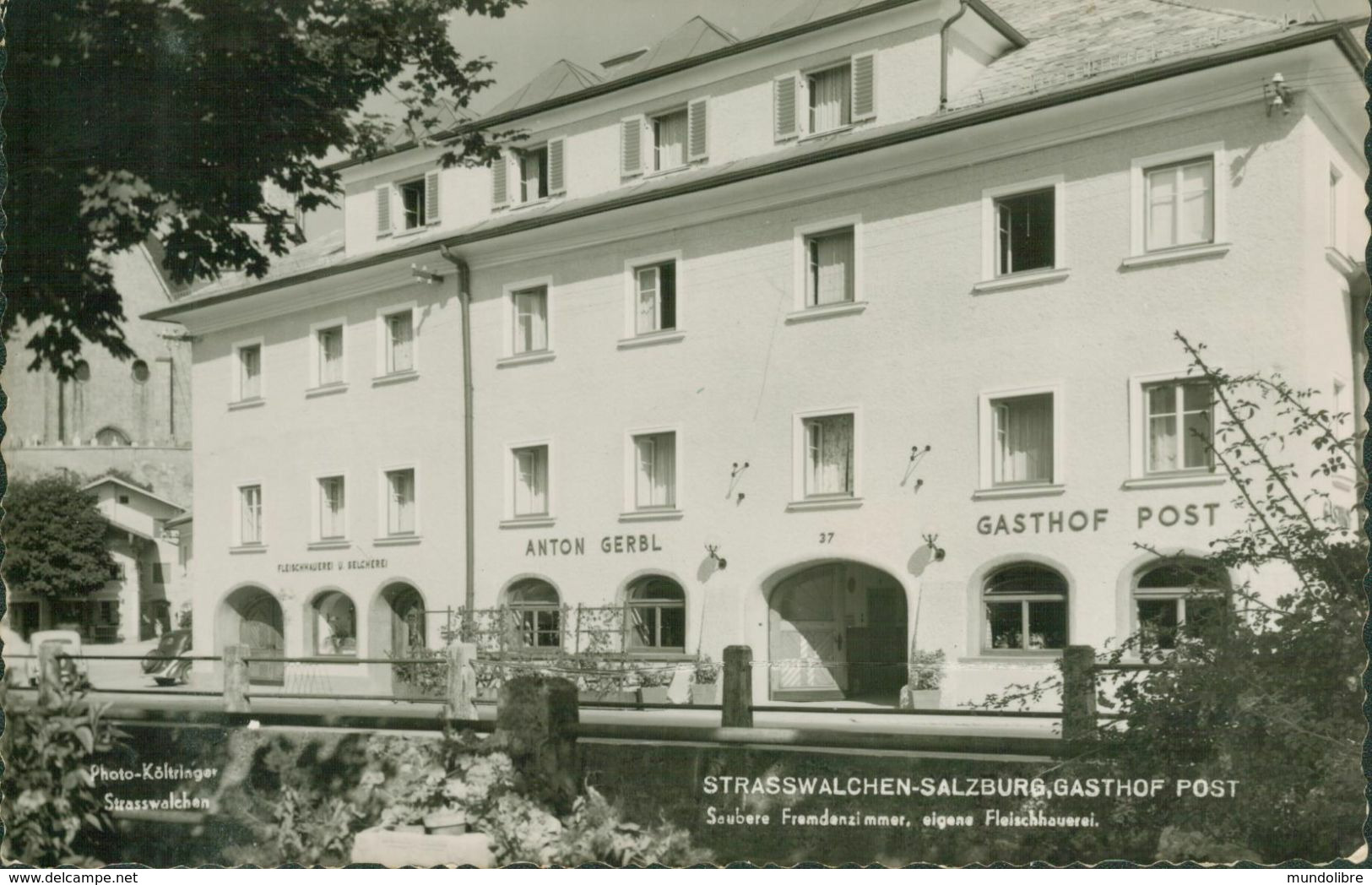 GASTHOF POST, Strasswalchen, Alte Echtfotokarte, Kleinformat - Strasswalchen