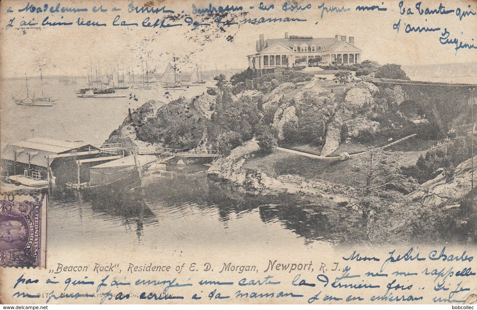NEWPORT (Rhode Island): "Beacon Rock", Residence Of E.D. Morgan - Newport