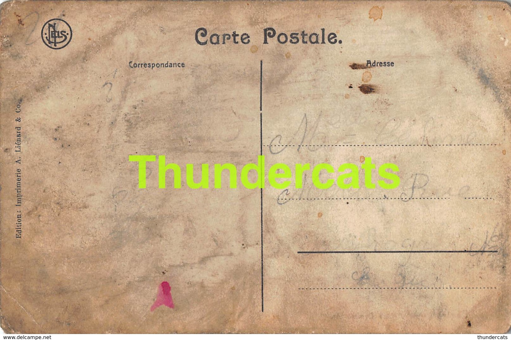 CPA EUGIES MAISON COMMUNALE  ( ETAT !! ) - Frameries