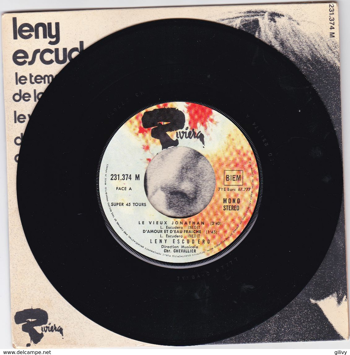 LENY ESCUDERO - Le Vieux Jonathan -  EP - 45 Rpm - Maxi-Single