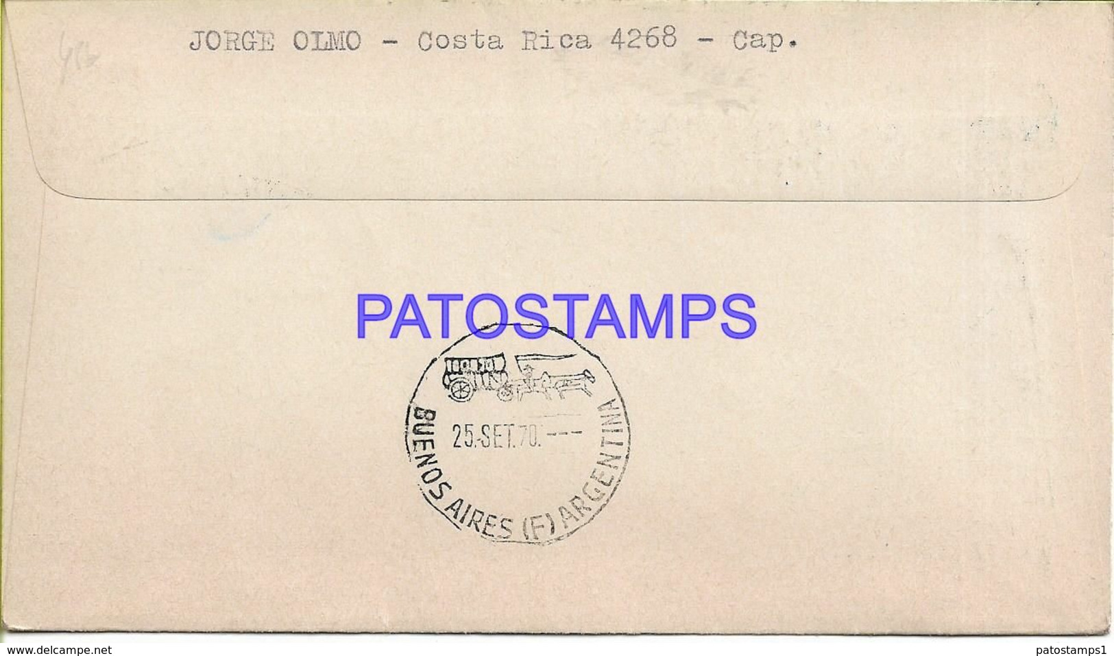 142414 ARGENTINA BUENOS AIRES COVER CANCEL BASE AEREA MARAMBIO ANTARTIDA ANTARCTICA YEAR 1970 NO POSTAL POSTCARD - Altri & Non Classificati