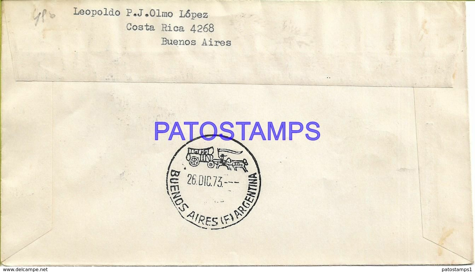 142423 ARGENTINA BUENOS AIRES COVER CANCEL EST CIENTIFICA ALMIRANTE BROWN ANTARTIDA ANTARCTICA YEAR 1974 NO POSTCARD - Autres & Non Classés