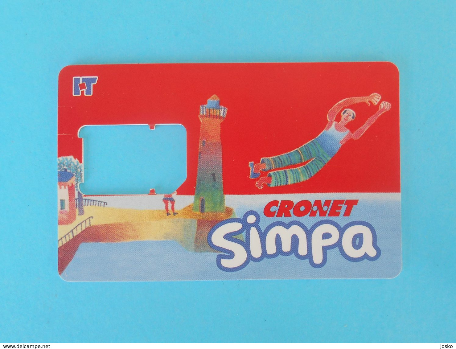 CRONET - SIMPA  ( Croatia Old And Rare GSM SIM Card ) * USED - Without Chip * Lighthouse Phare Faro Lanterna - Telecom Operators