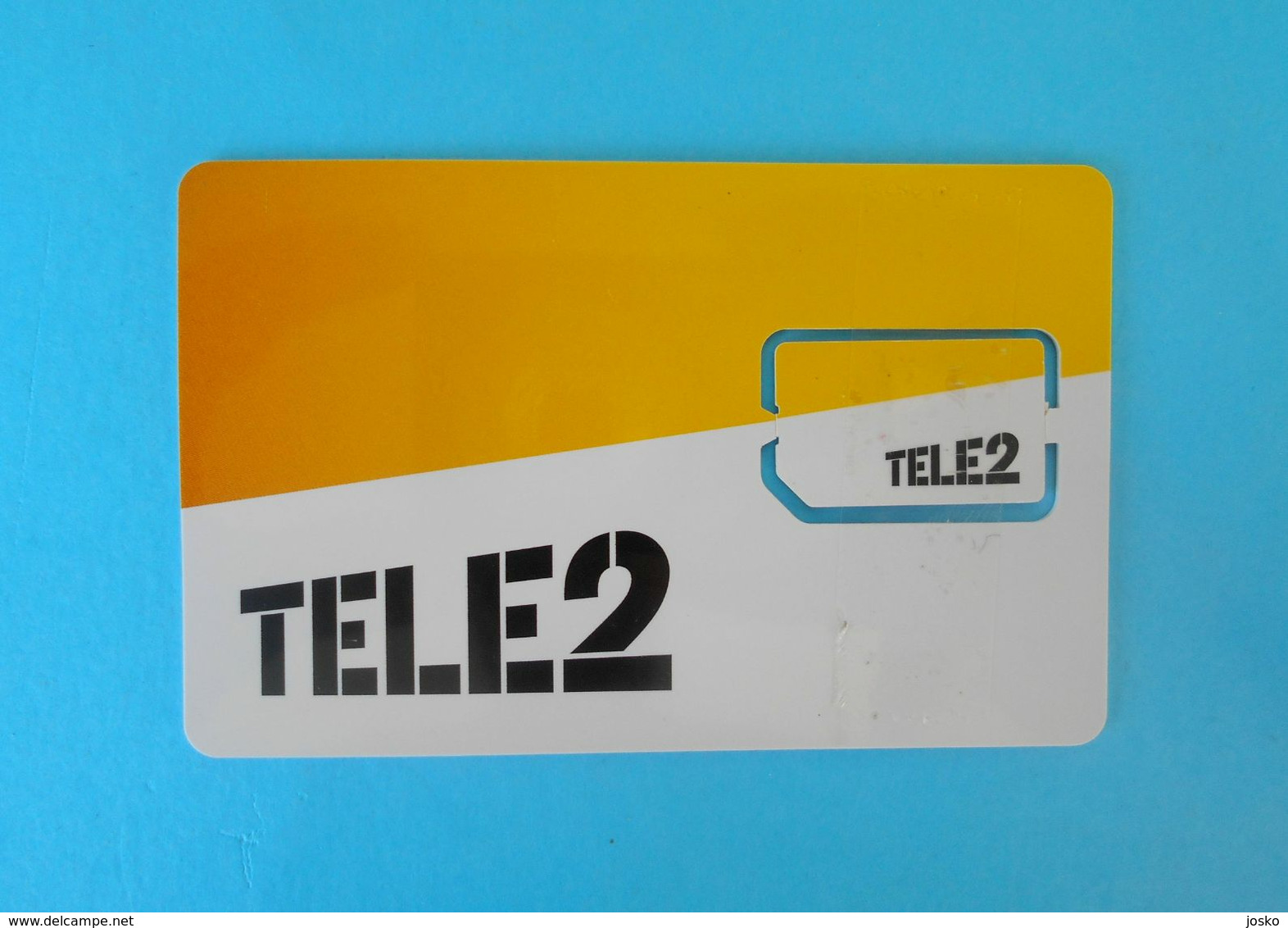 TELE2 ( Croatia GSM SIM Card With Chip ) * USED CARD ( Chip Fixed With Tape ) * Croatie Kroatien Croazia - Telekom-Betreiber
