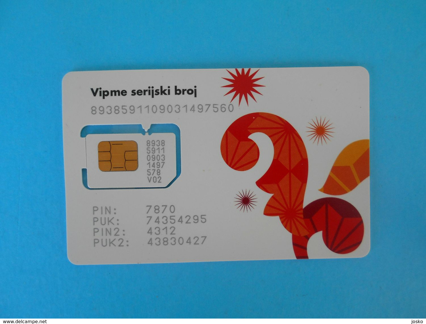 VIP (now A1) - VIPme ( Croatia GSM SIM Card With Chip ) * USED CARD ( Chip Fixed With Tape ) * Croatie Kroatien Croazia - Telecom Operators