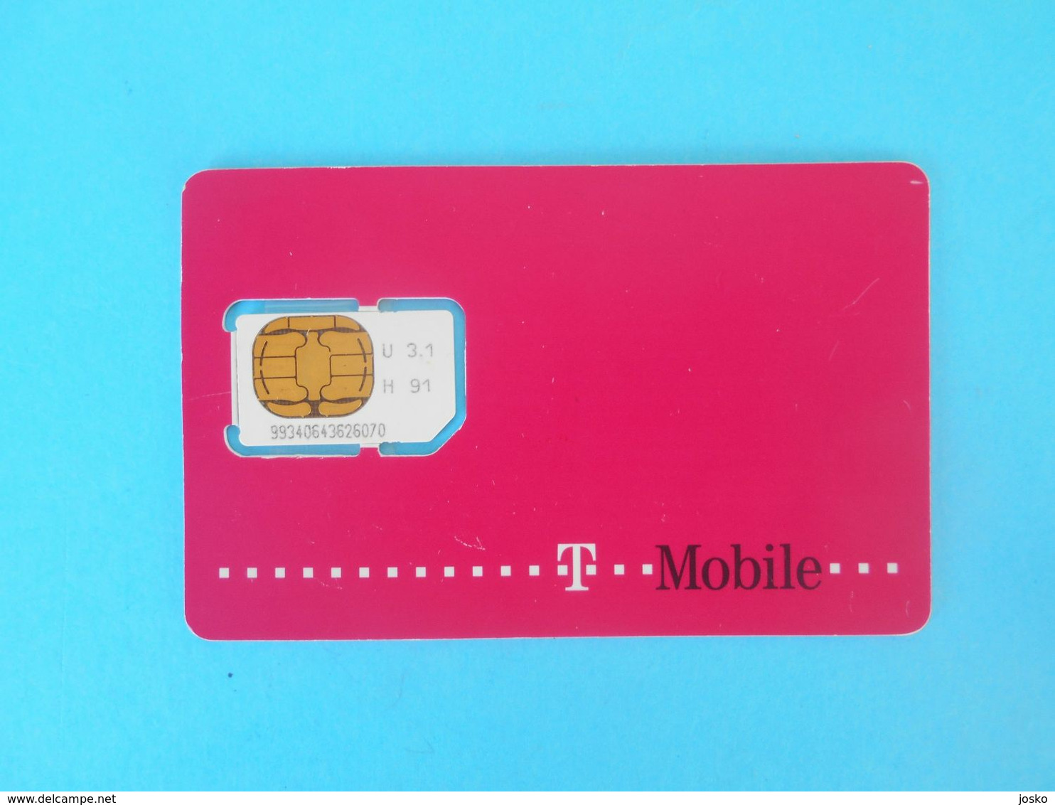 T Mobile  ( Croatia GSM SIM Card With Chip ) * USED CARD ( Chip Fixed With Tape ) * Croatie Kroatien Croazia - Telekom-Betreiber