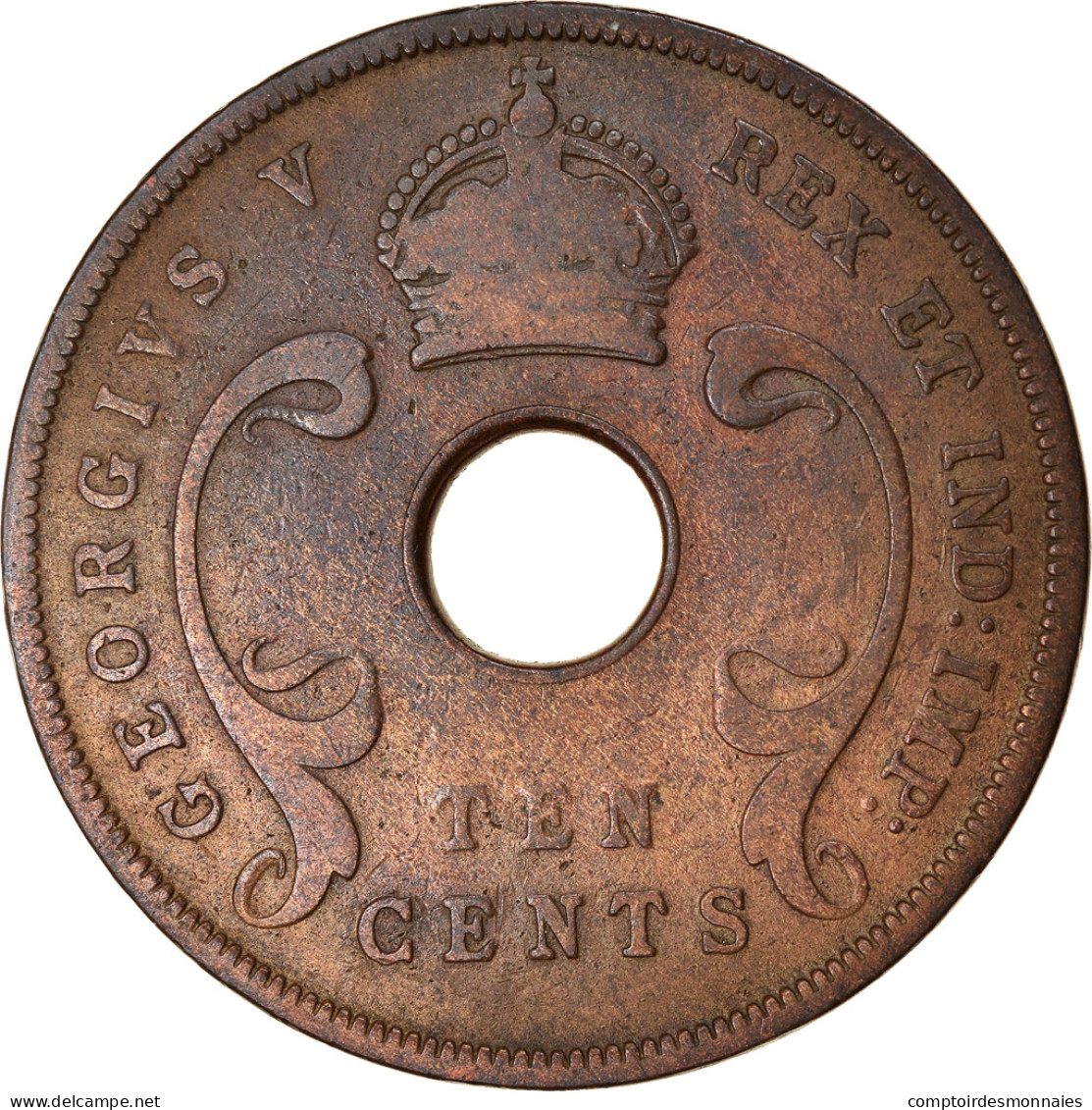 Monnaie, EAST AFRICA, George V, 10 Cents, 1925, TB+, Bronze, KM:19 - Oost-Afrika & Protectoraat Van Uganda