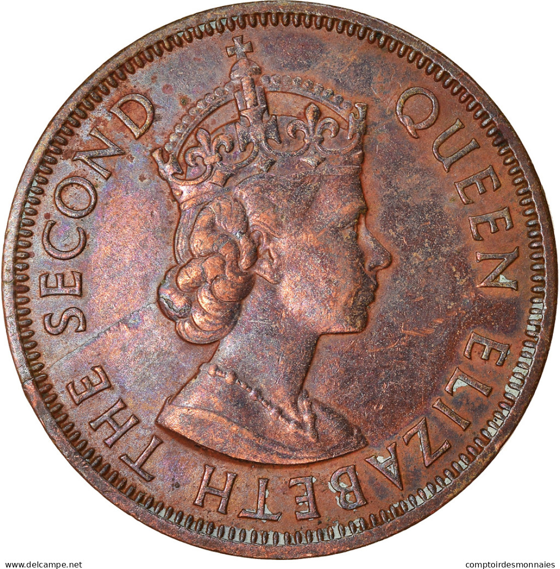 Monnaie, Etats Des Caraibes Orientales, Elizabeth II, Cent, 1962, TB+, Bronze - Caribe Británica (Territorios Del)