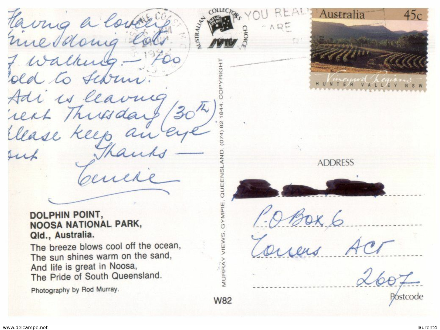 (N 28) Australia -  QLD - Noosa National Park (with Stamp) - Sunshine Coast