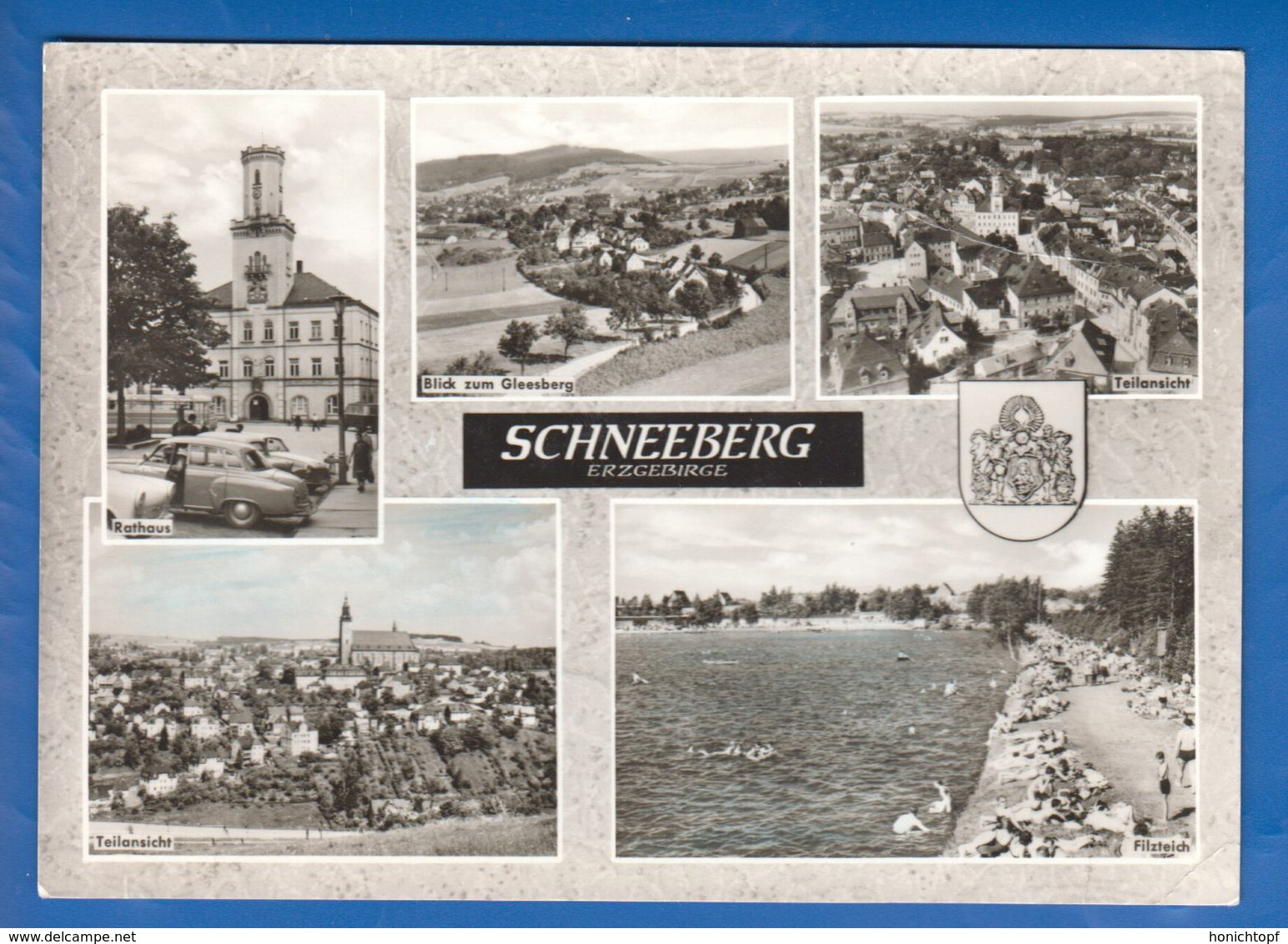 Deutschland; Schneeberg Erzgebirge; Multibildkarte - Schneeberg