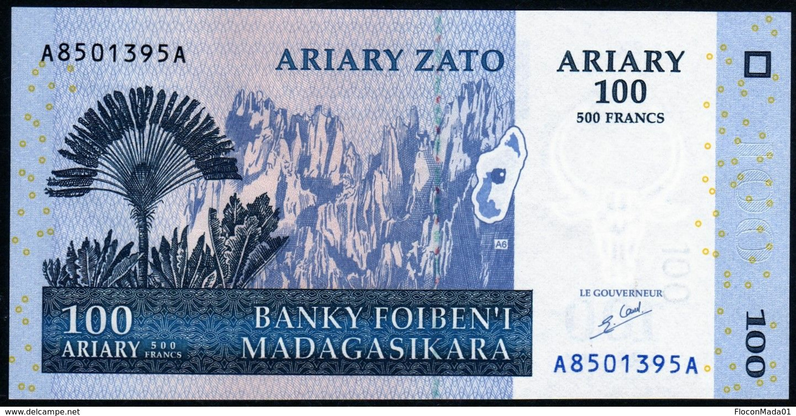 Madagascar 2004 100 Ariary 500 Francs UNC Neuf Parfait - Madagascar