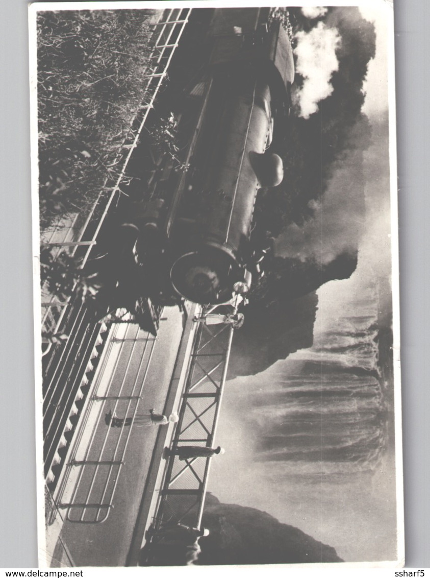 SOUTHERN RHODESIA RPPC Rhodesia Railways Train Crossing Victoria Falls With 3d Stamp 1952 - Sambia