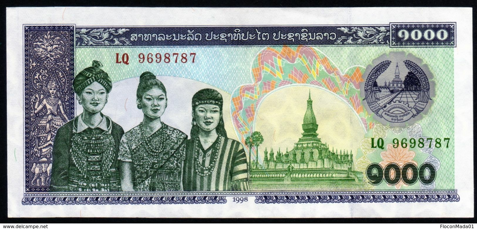 Laos 1997 1000 Kips  UNC - Laos