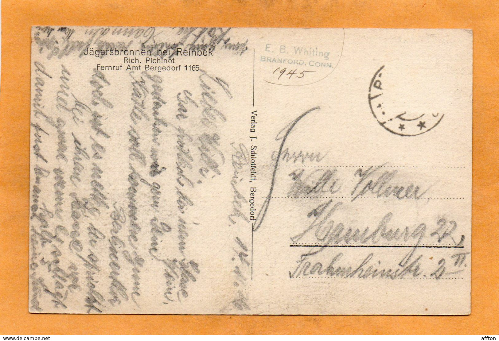 Jagersbronnen Reinbek Germany 1910  Postcard - Reinbek