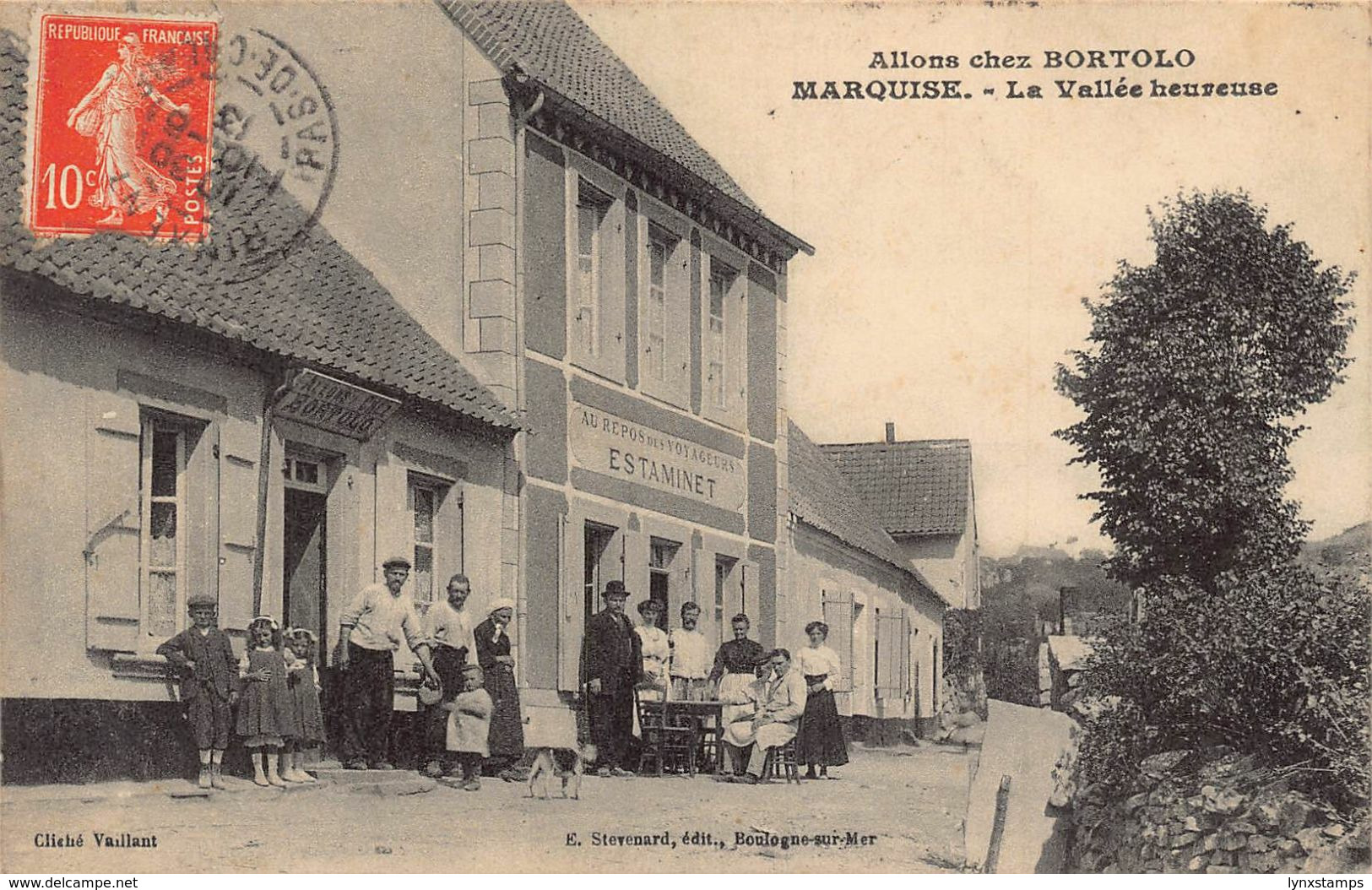 France Allons Chez Bortolo Marquise Shop Restaurant 1913 Postcard - Marquise