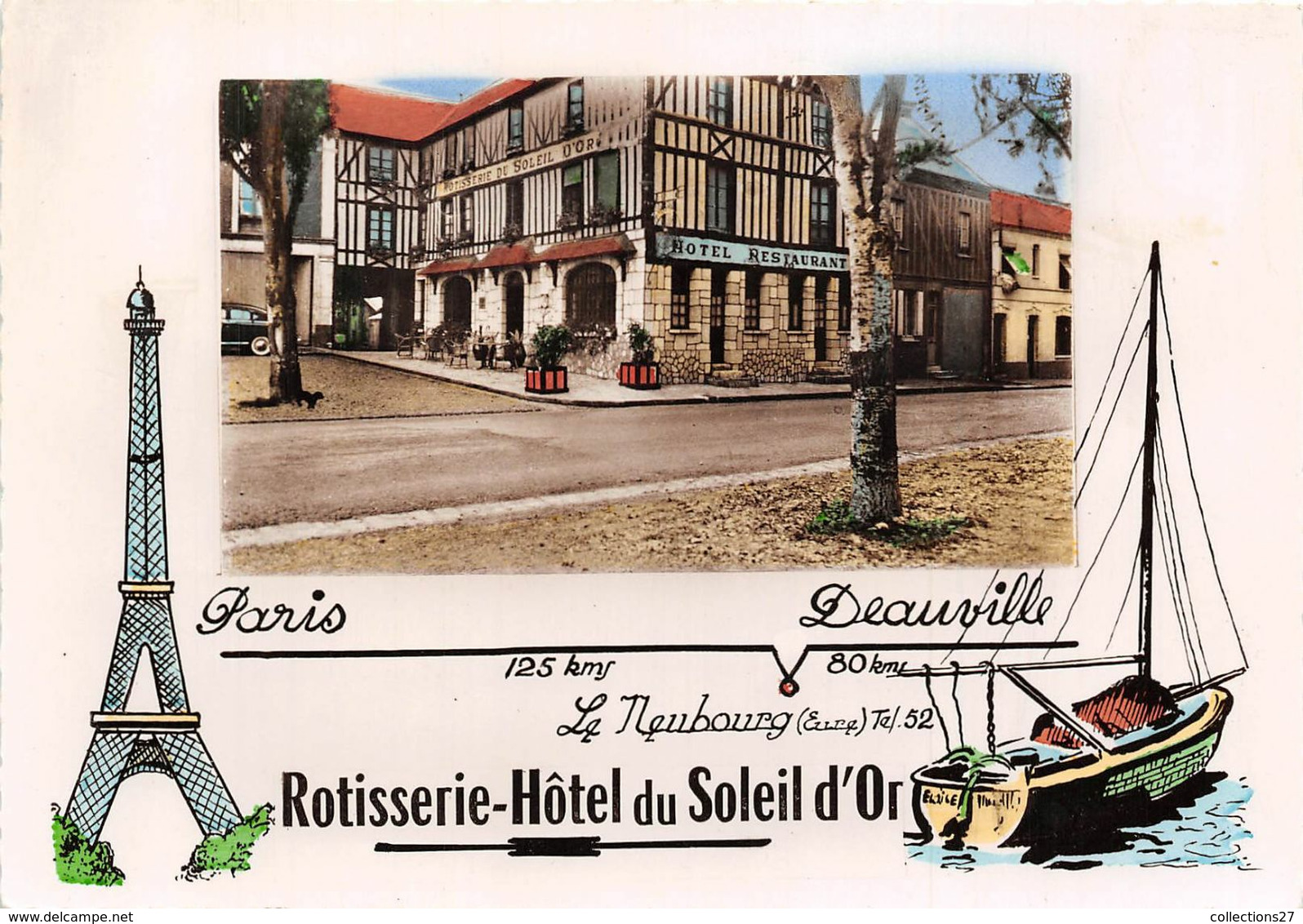 27-LE-NEUBOURG- HÔTEL ROTISSERIE DU SOLEIL D'OR - Le Neubourg