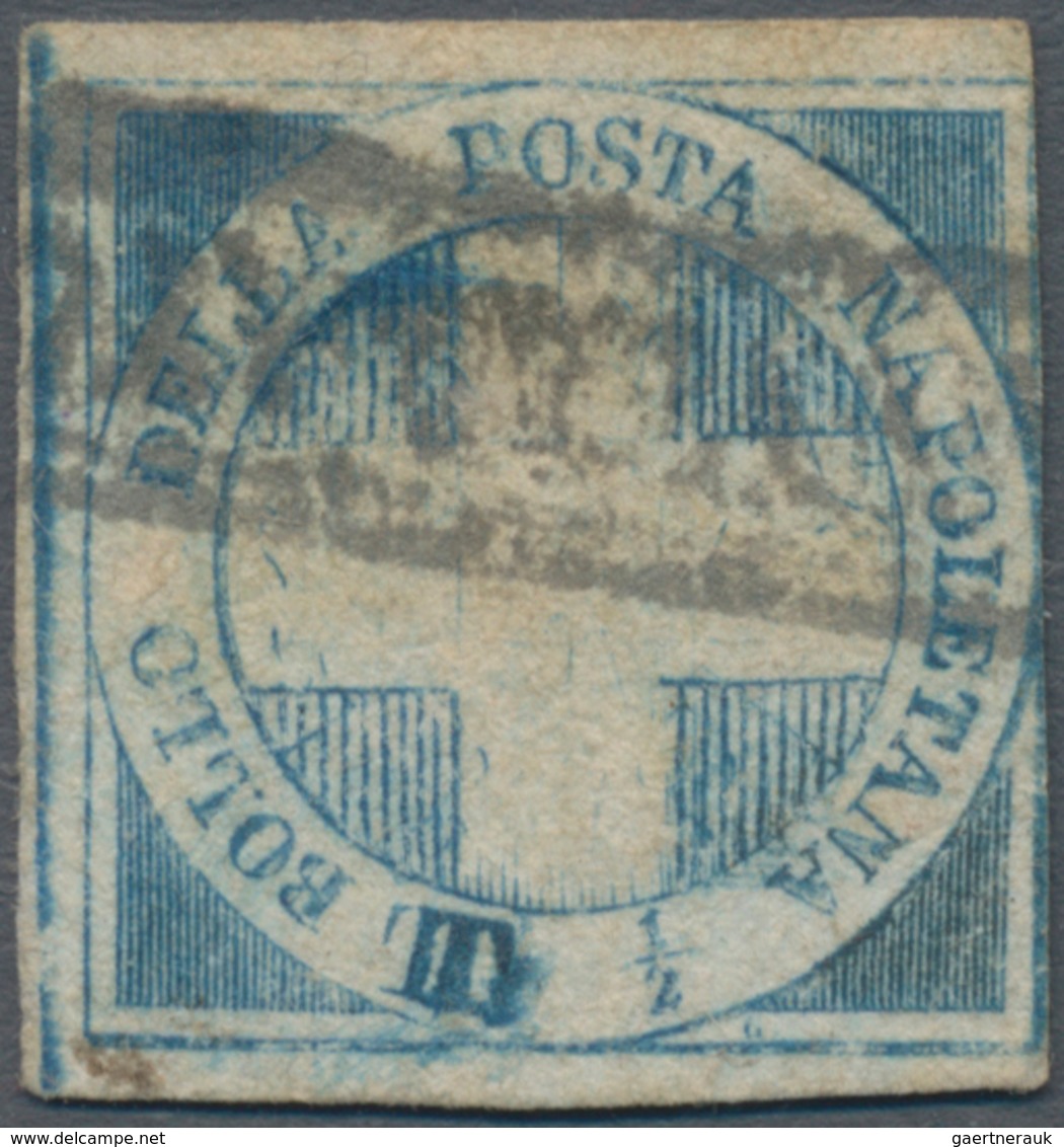 Italien - Altitalienische Staaten: Neapel: 1860: "Crocetta", 1/1 Tornese Blue, Used, Double Incision - Naples
