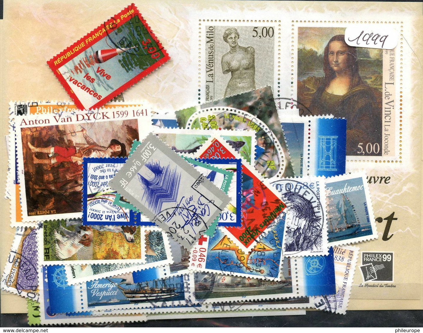 France  Années Completes (o) 1999 (80 Timbres) - 1990-1999