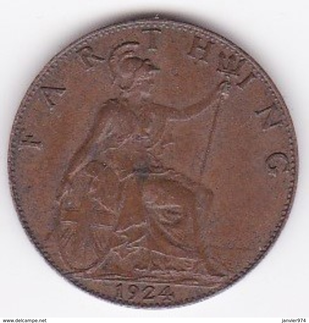 Grande-Bretagne. 1 Farthing 1924. George V - B. 1 Farthing