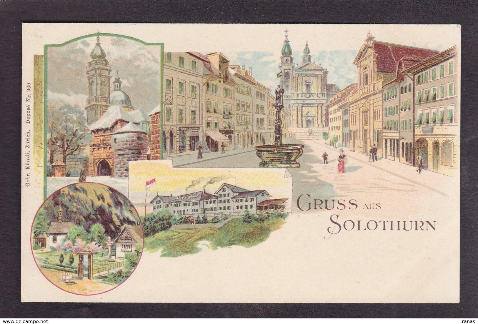 CPA Suisse Helvétia Schweiz Svizzera Non Circulé Litho Gruss Canton De Soleure Solothurn - Soleure