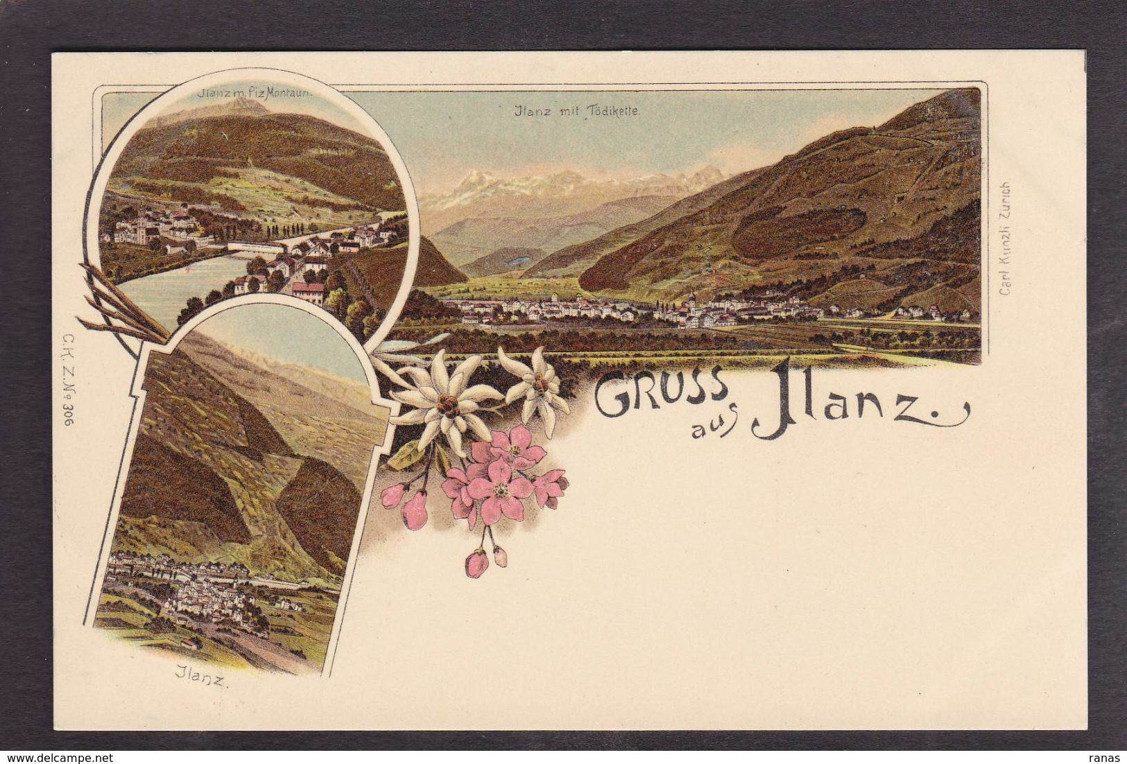 CPA Suisse Helvétia Schweiz Svizzera Non Circulé Litho Gruss Canton Des Grisons ILANZ - Ilanz/Glion