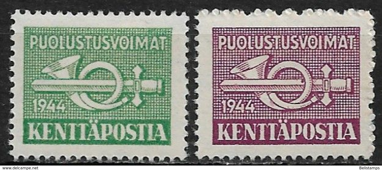 Finland 1944. Scott #M6-7 (M) Post Horn & Sword ** Complete Set - Militari