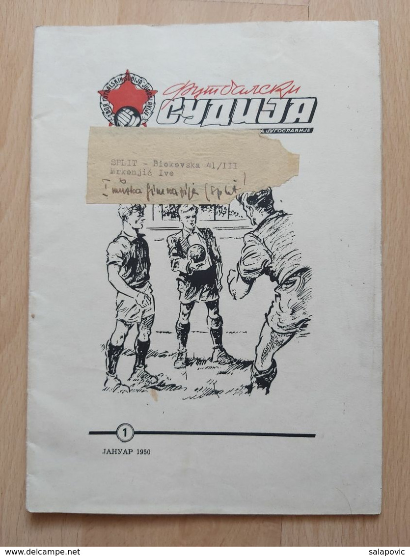 Fudbalski Sudija Br.1, 1950 - Livres