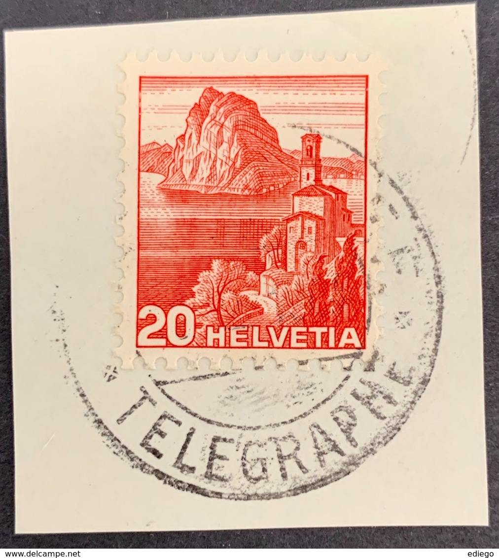 SUISSE: TELEGRAPHE. 1938 20C Q 85 - Télégraphe