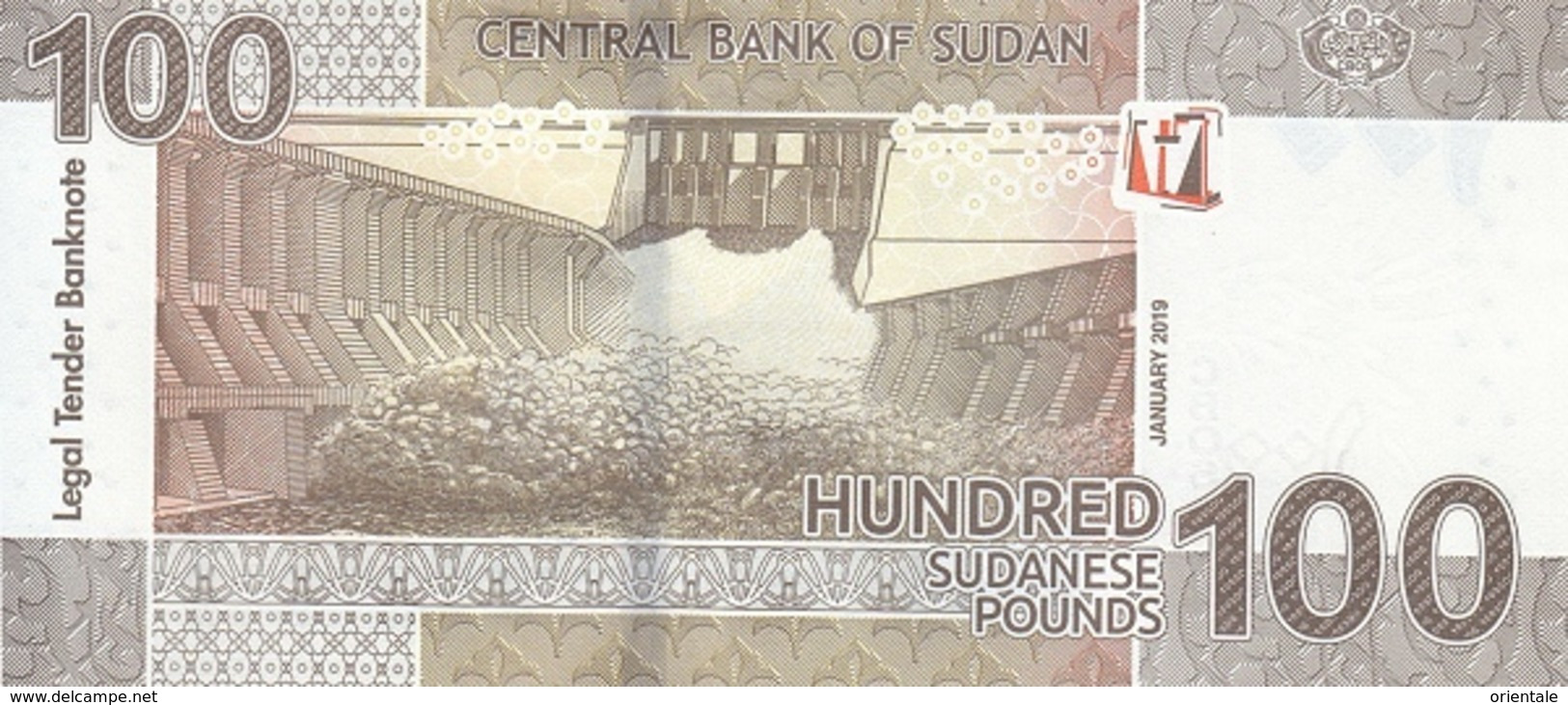 SUDAN P. NEW 100 P 2019 UNC - Sudan