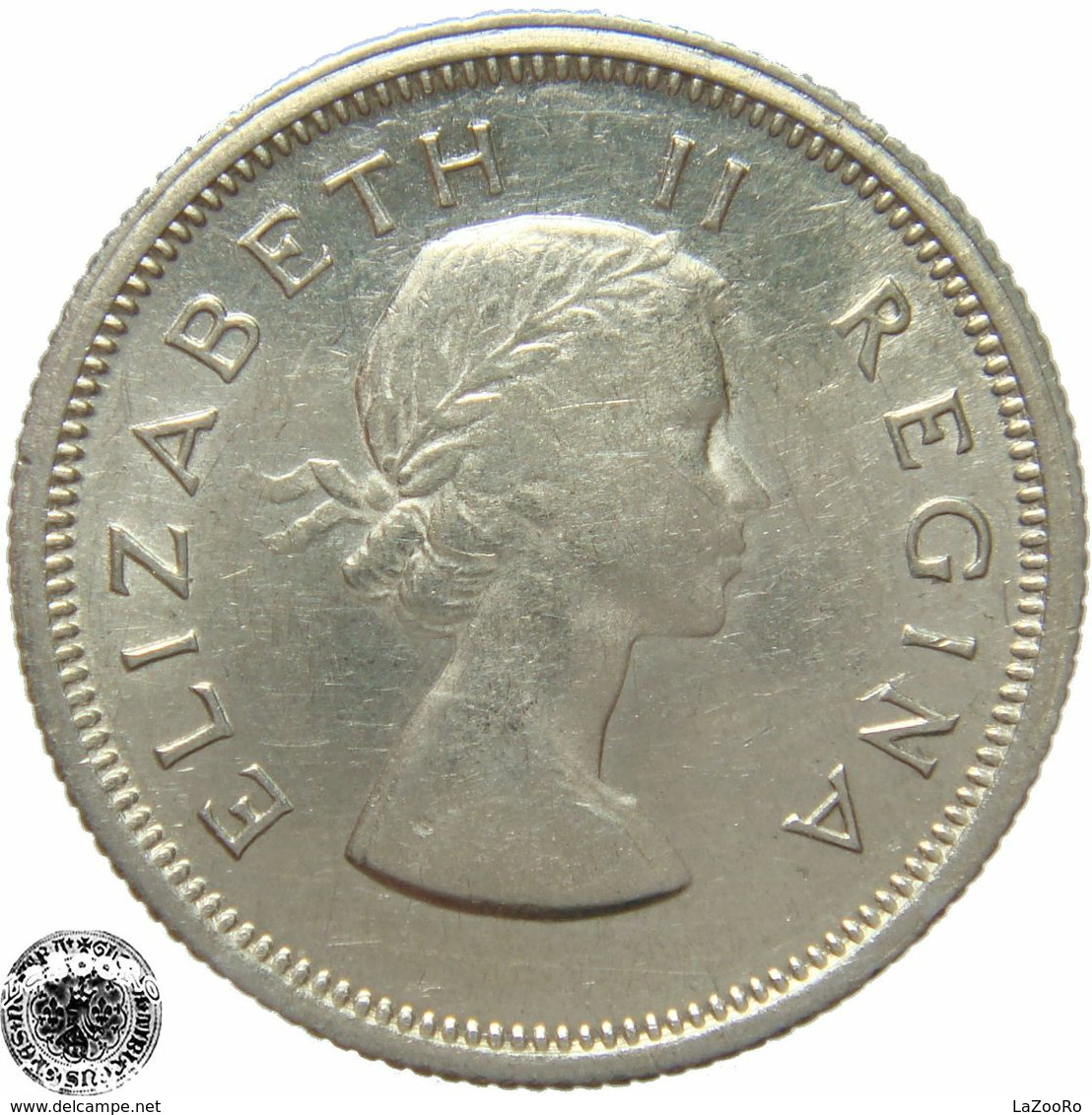 LaZooRo: South Africa 6 Pence 1955 XF / UNC - Silver - Sud Africa