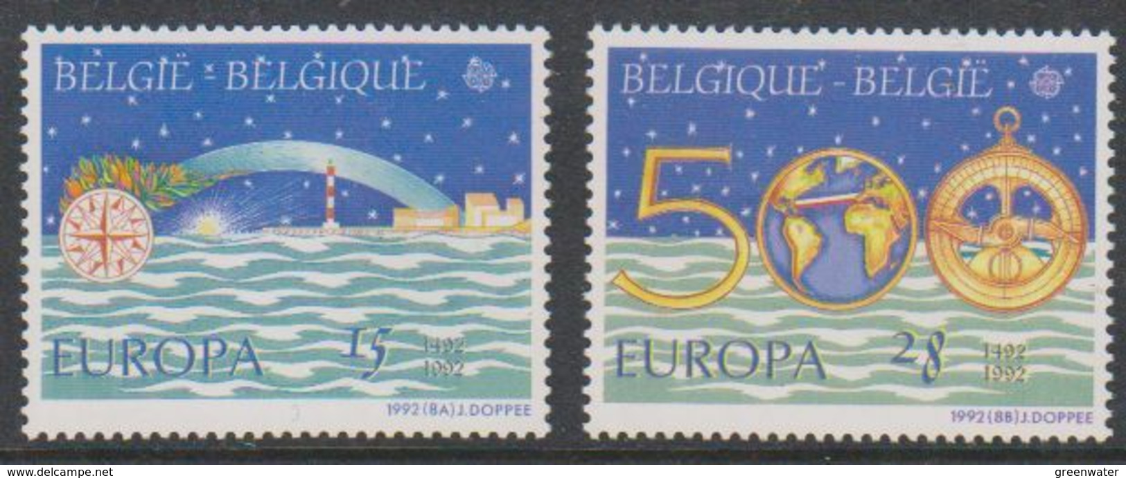 Europa Cept 1992 Belgium  2v ** Mnh (49936) GALAXY PRICE - 1992