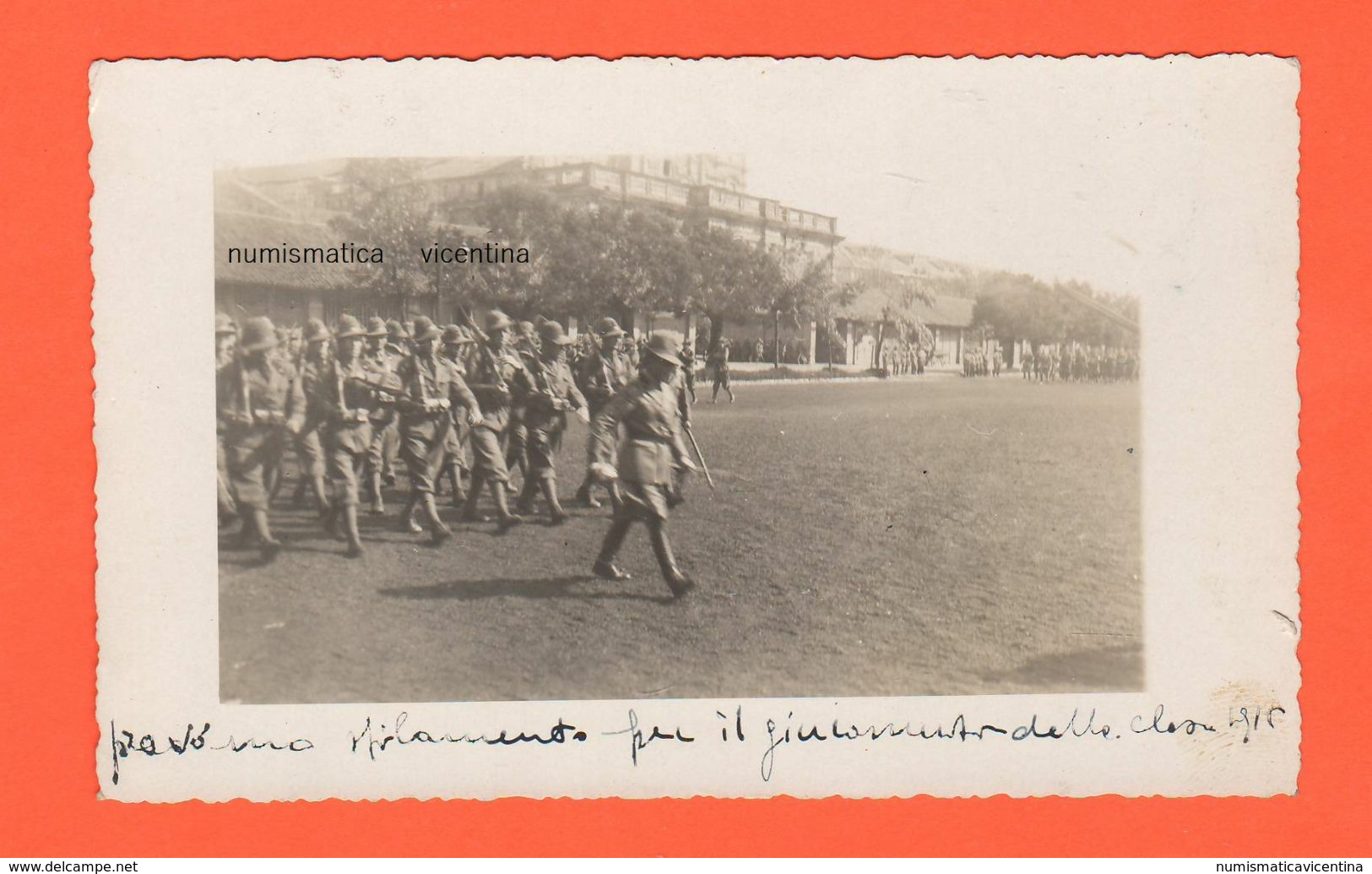 Alpini Sfilata Giuramento Classe 1915 Cpa Viaggiata X Genova 1936 - Oorlog, Militair