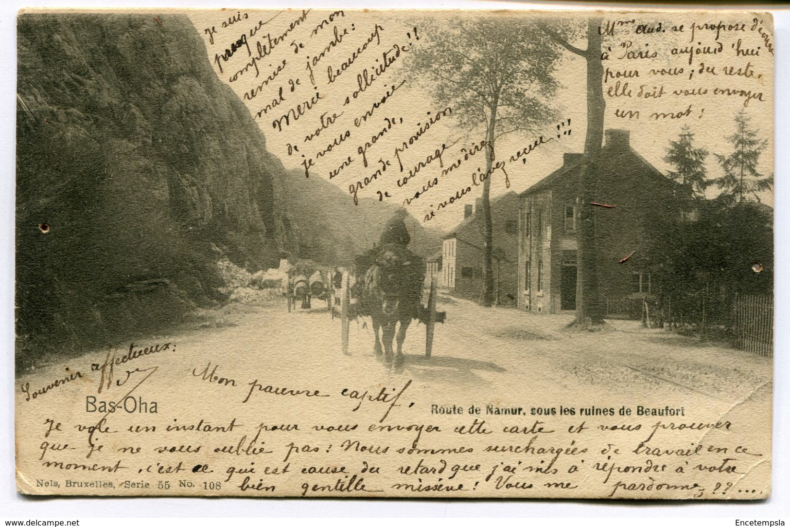 CPA - Carte Postale - Belgique - Bas-Oha - Route De Namur, Sous Les Ruines De Beaufort - 1902 (SVM13861) - Wanze