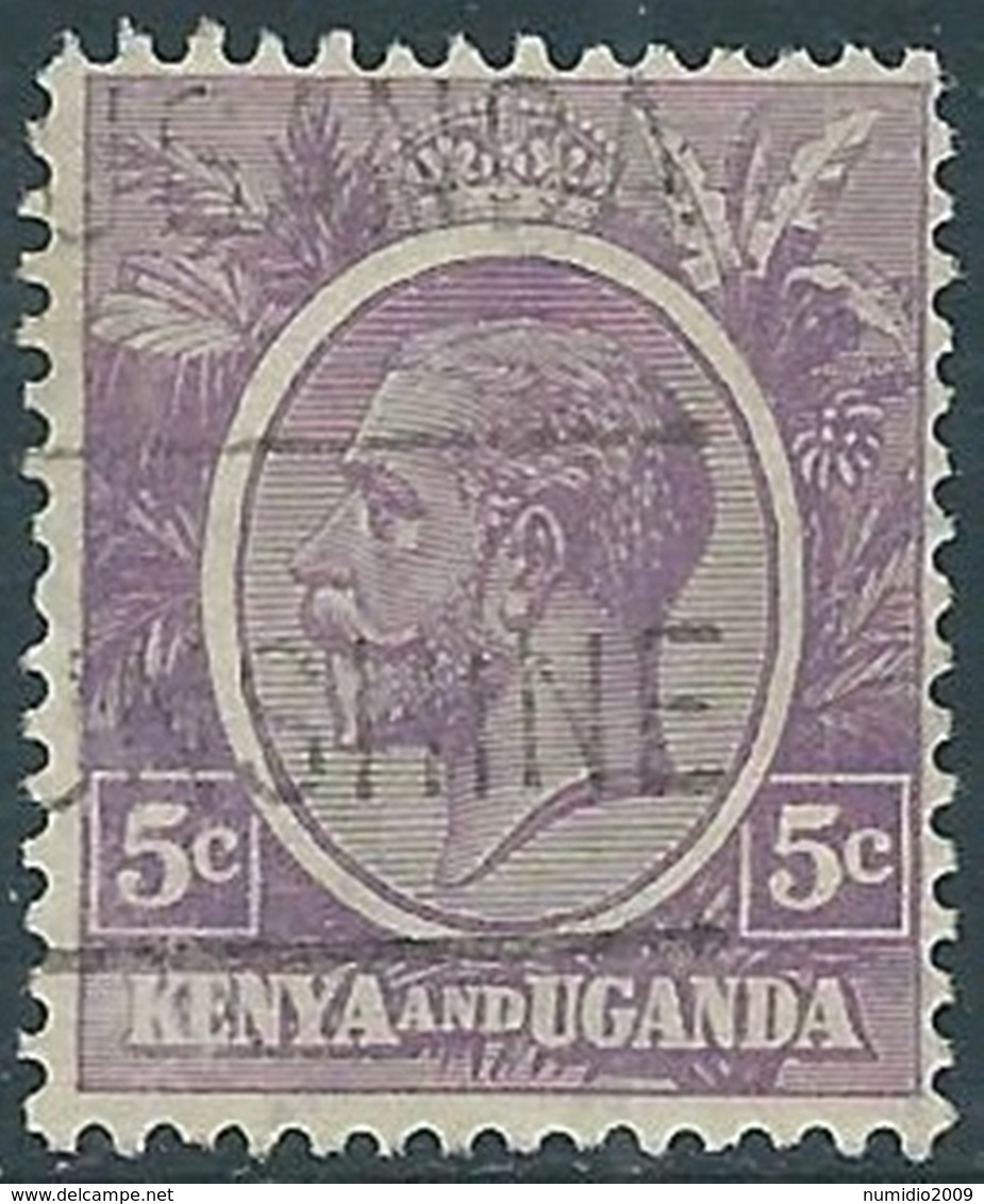 1912-21 BRITISH EAST AFRICA KENYA AND UGANDA USED SG77 - RD4-8 - Kenya & Uganda