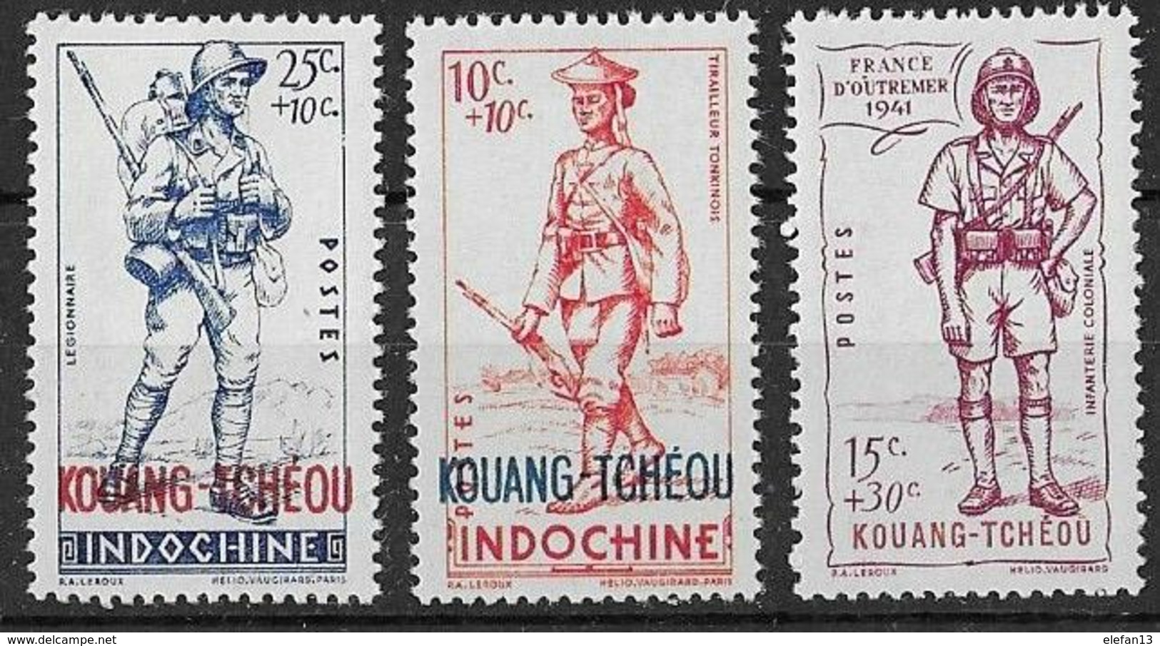 KOUANG-TCHEOU N°135,136 Et 137 **  Neufs Sans Charnière Luxe MNH - Unused Stamps