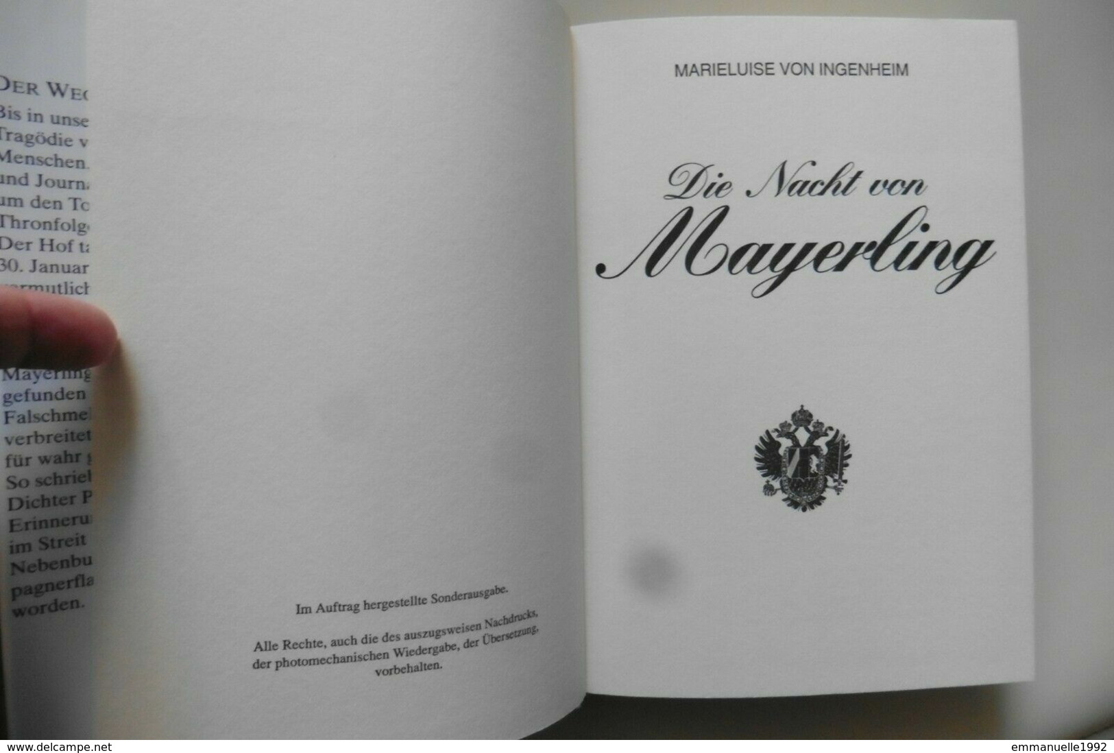 Die Nacht Von Mayerling - Von Ingenheim - Kronprinz Rudolph Von Österreich - Biografieën & Memoires