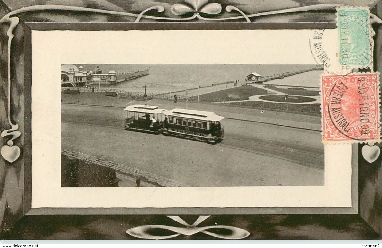 AUSTRALIA MELBOURNE  TRAMWAY TRAM TRAIN OCEANIA STAMP FREMANTLE TIMBRE 1909 - Melbourne