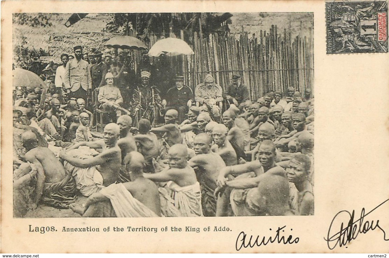 LAGOS ANNEXATION OF THE TERRITORY OF THE KING OF ADDO NIGERIA DAHOMEY AFRICA AFRIQUE 1900 - Nigeria