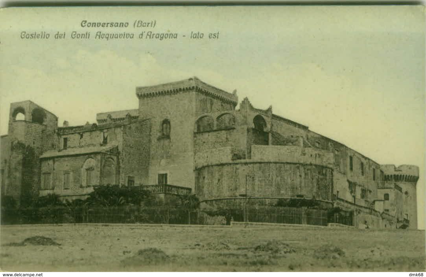 CONVERSANO ( BARI ) CASTELLO DEI CONTI ACQUAVIVA D'ARAGONA - LATO EST - EDIZIONE GIGANTE - SPEDITA 1934 (5736) - Bari