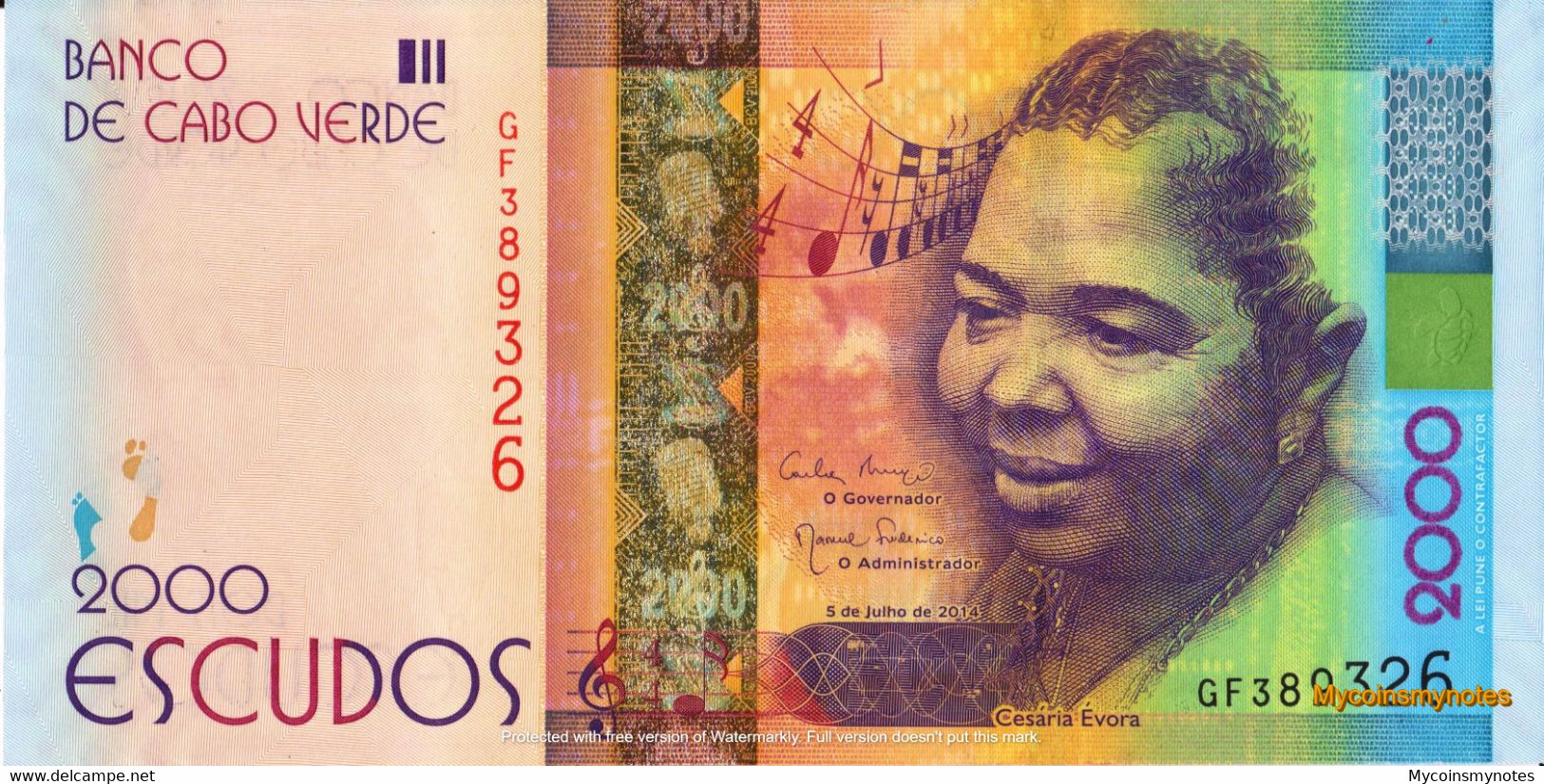 CAPE VERDE 2000 Escudos From 2014, P74, UNC - Cabo Verde