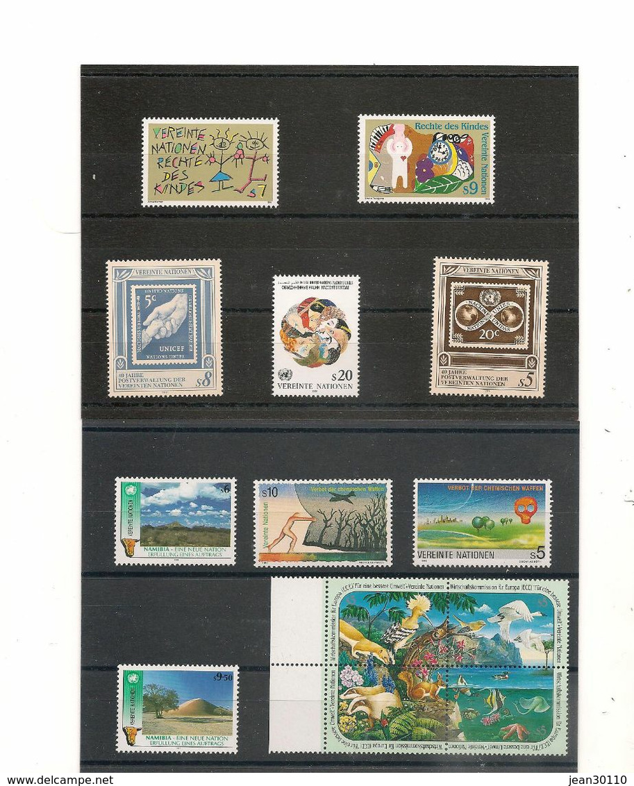 NATIONS-UNIES VIENNE Année 1991 Complète  N° Y/T : 118/136** COTE: 37,95 € - Ungebraucht