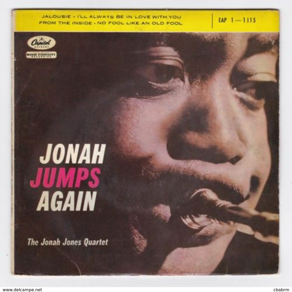 EP 45 TOURS THE JONAH JONES QUARTET En 1959 CAPITOL EAP 1-1115 JONAH JUMPS AGAIN - Jazz