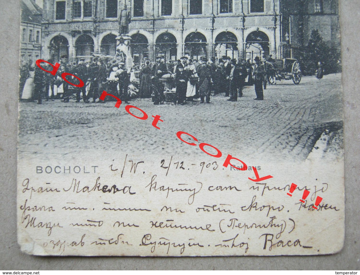 Germany / BOCHOLT - Rathaus ( 1903 ) - Signature Vasa Jovanović / Recipient Marko Nešić RARE - Bocholt