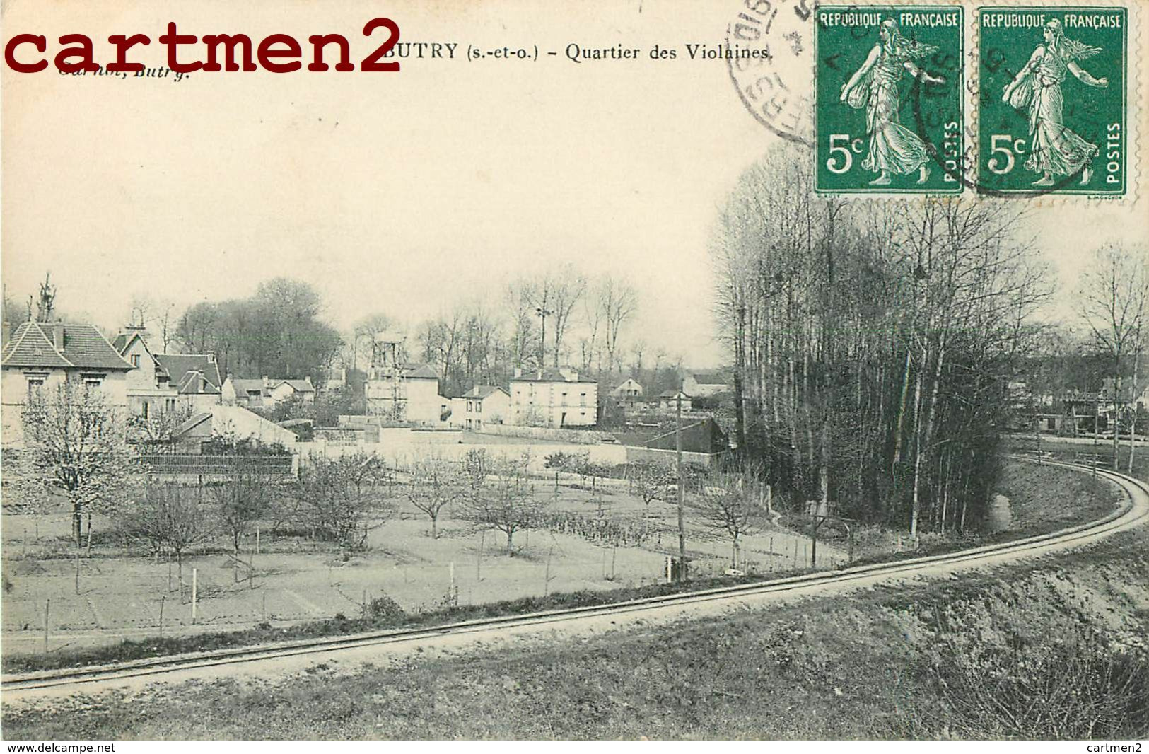 RARE CPA : BUTRY QUARTIER DES VIOLAINES 95 - Butry