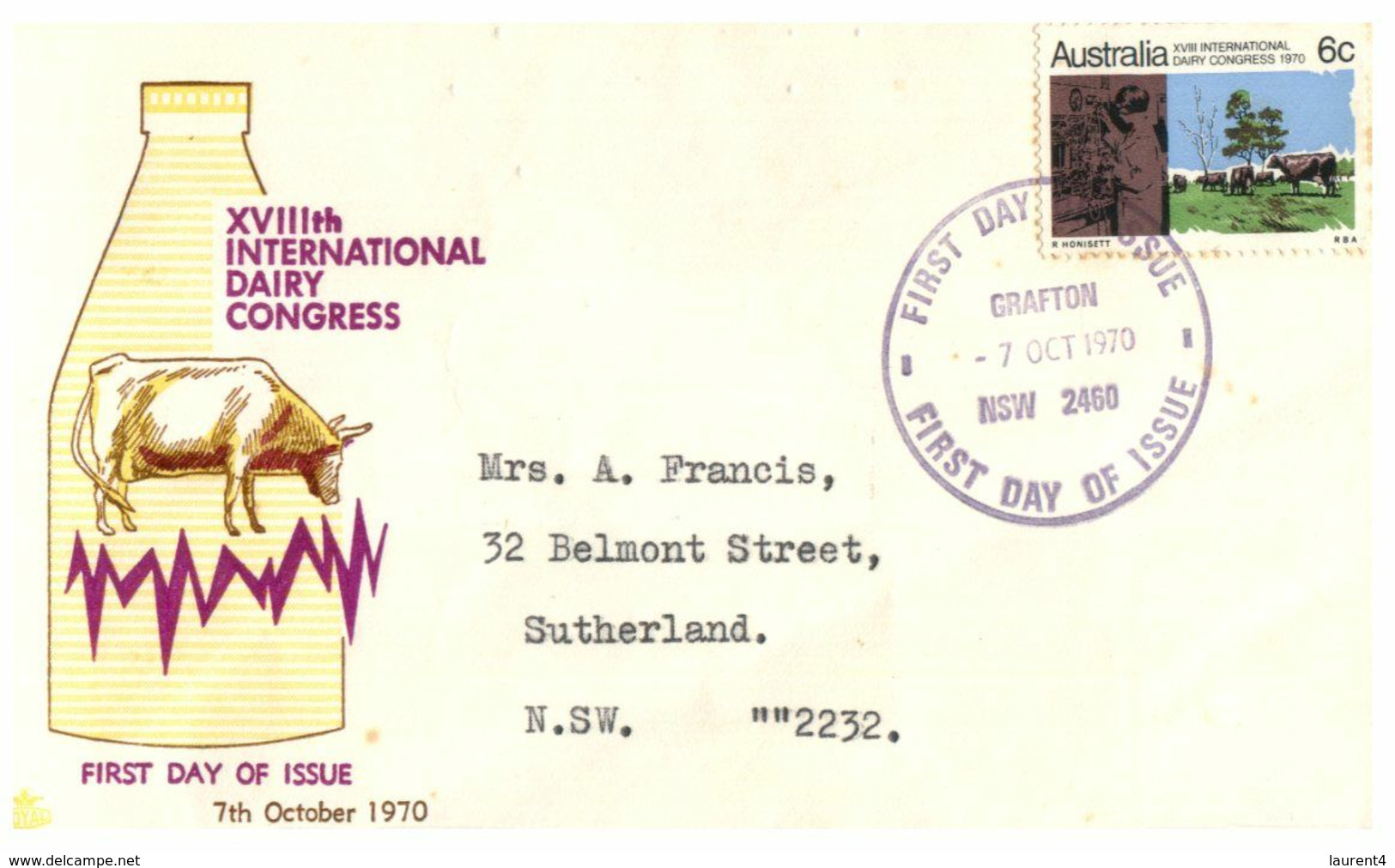 (N 32)  Australia  1970 - Dairy Congress (Royal Cover) - Andere & Zonder Classificatie