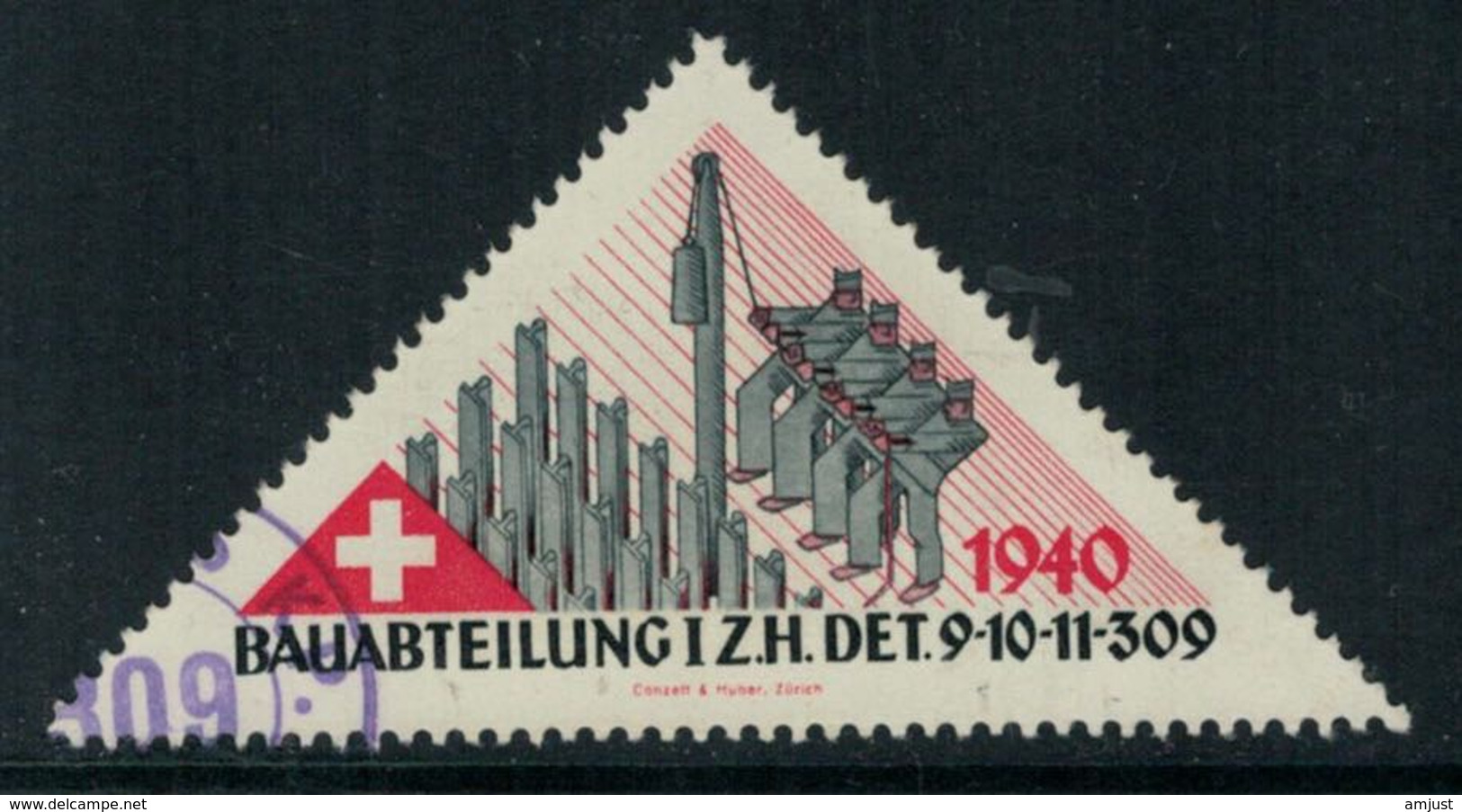 Suisse /Schweiz/Switzerland // Vignette Militaire // HD-Baudienst, I.ZH. Det. 9-10-11-309 - Viñetas