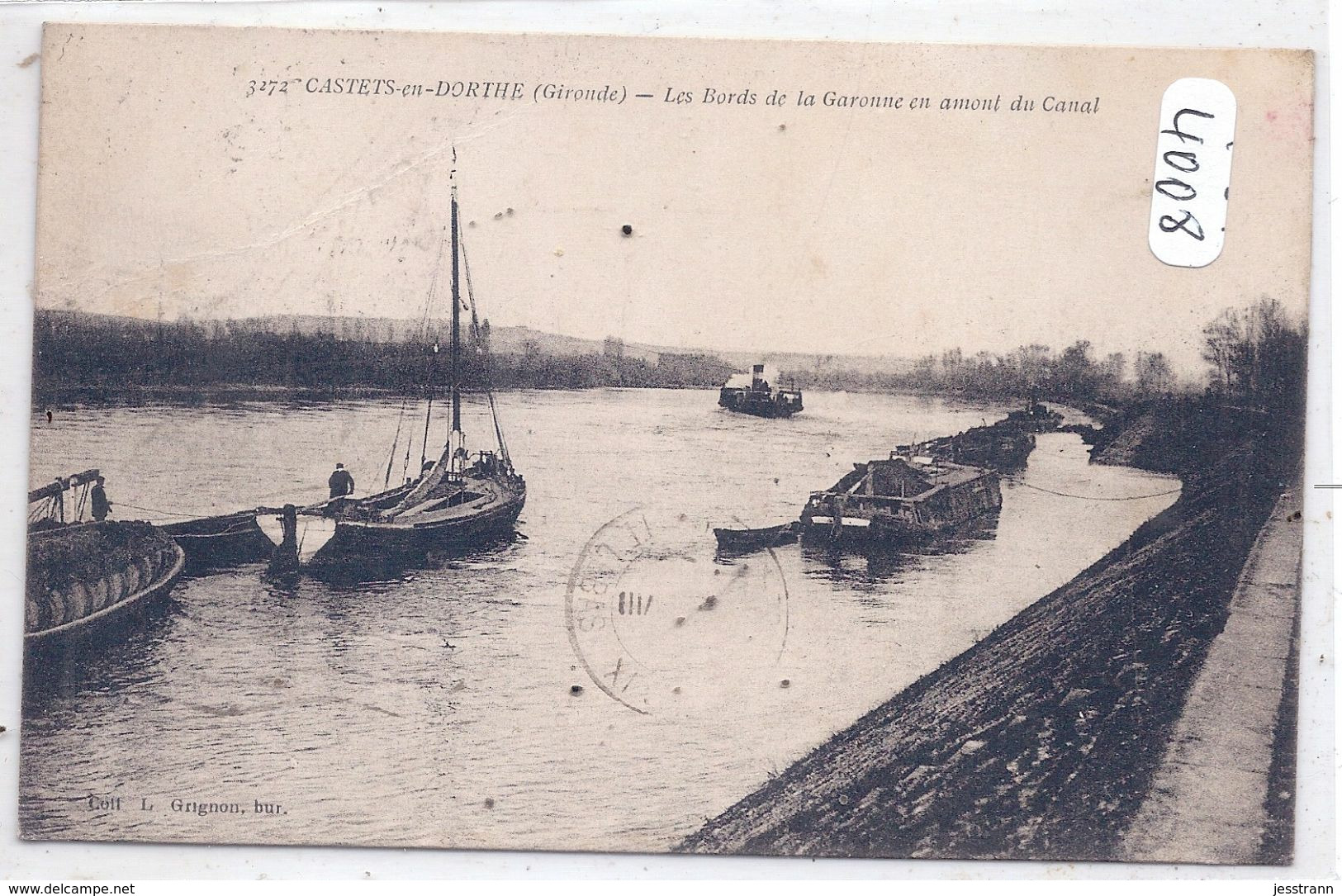 CASTETS-EN-DORTHE- LES BORDS DE LA GARONNE EN AMONT DU CANAL - Altri & Non Classificati