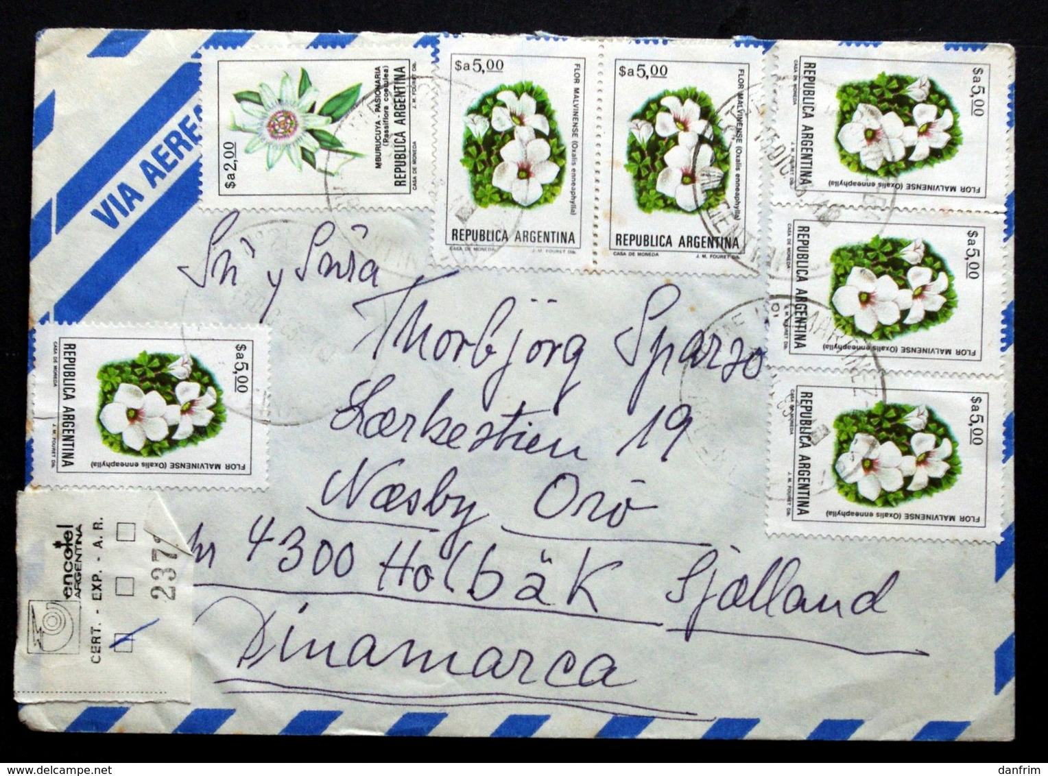 Argentina 1983  Letter  To Denmark  ( Lot 2018 ) - Briefe U. Dokumente