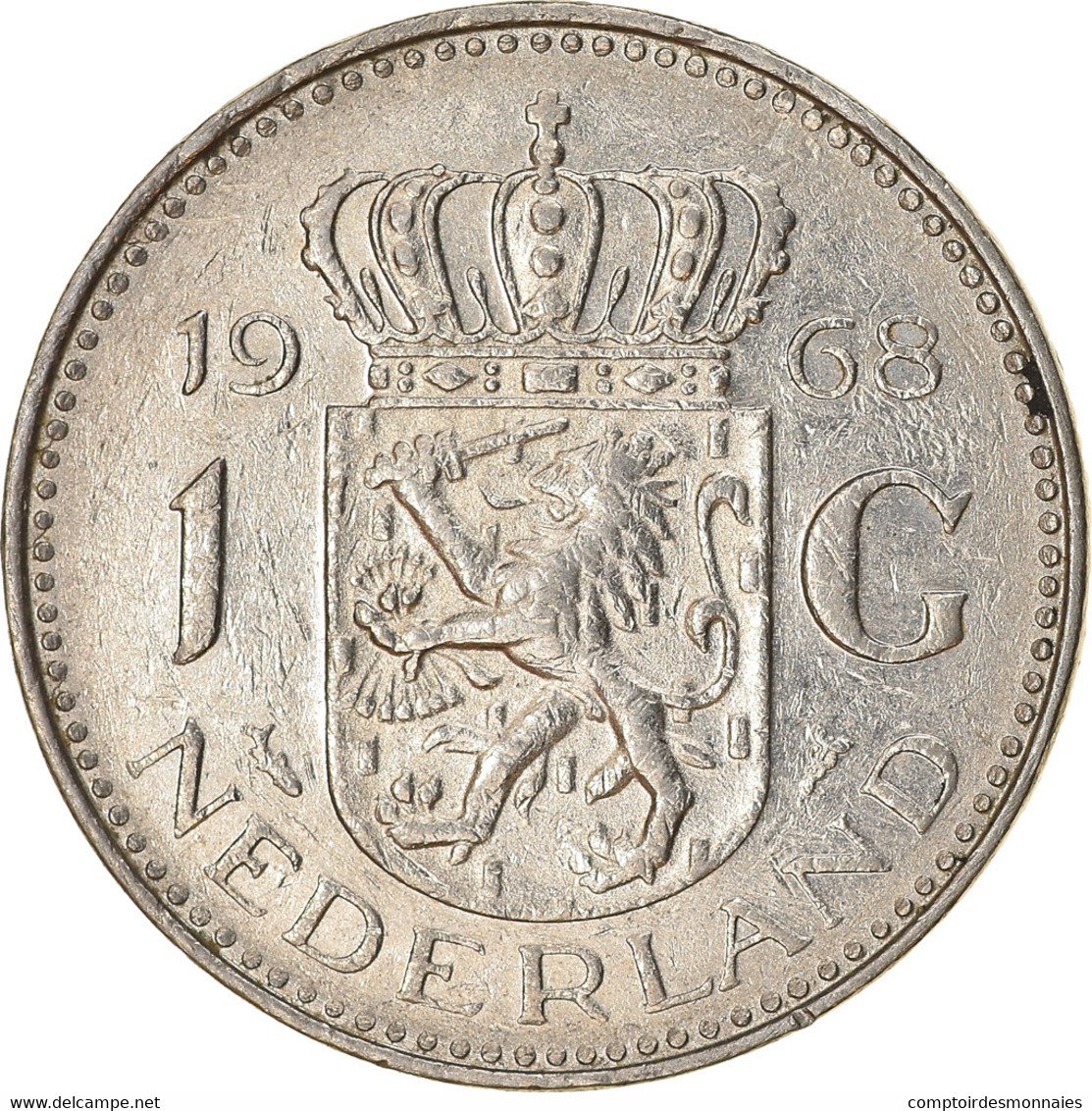 Monnaie, Pays-Bas, Juliana, Gulden, 1968, TB+, Nickel, KM:184a - 1948-1980 : Juliana