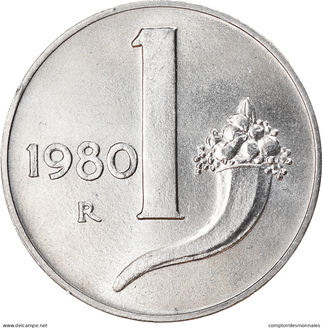 Monnaie, Italie, Lira, 1980, Rome, TTB+, Aluminium, KM:91 - 1 Lira